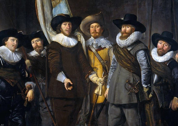  Thomas De Keyser The Company of Cpt. Allaert Cloeck and Lt. Lucas Jacob (detail #1) - Art Print