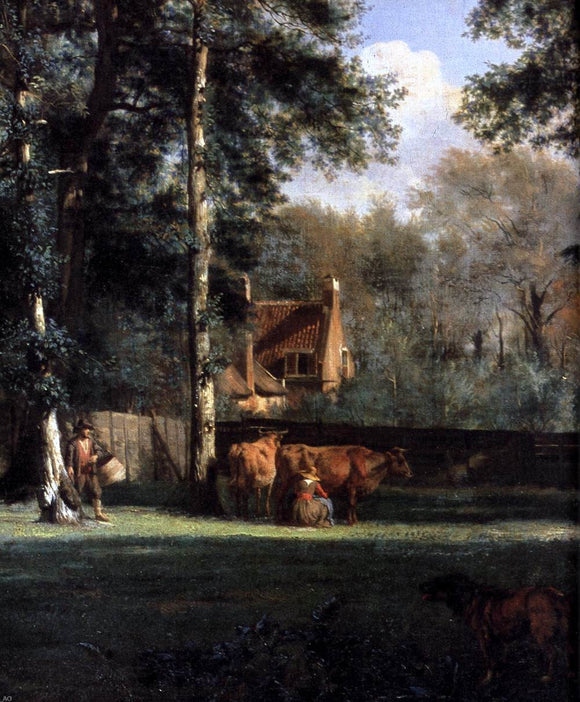  Adriaen Van de Velde The Farm (detail) - Art Print