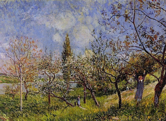  Alfred Sisley Orchard in Spring - By - Art Print