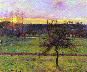  Camille Pissarro Sunset at Eragny - Art Print