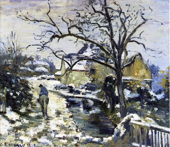  Camille Pissarro Winter at Montfoucault - Art Print