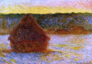  Claude Oscar Monet Grainstack at Sunset, Winter - Art Print