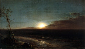  Frederic Edwin Church Moonrise (also known as The Rising Moon) - Art Print