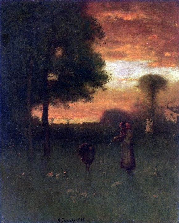  George Inness Sunset - Art Print