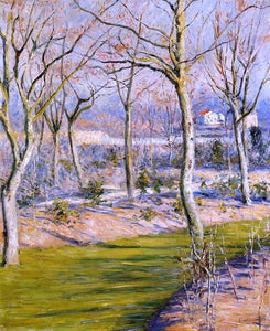  Gustave Caillebotte The Garden at Petit Gennevilliers in Winter - Art Print