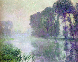  Gustave Loiseau By the Eure River - Afternoon, fog effect - Art Print