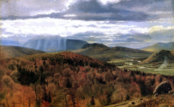  John George Brown Autumn Landscape - Shelburne, VT - Art Print