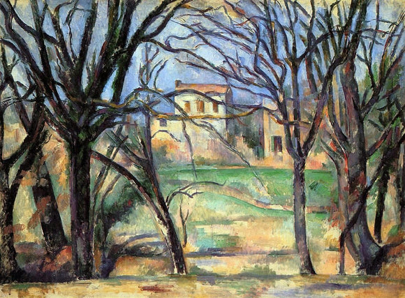  Paul Cezanne Trees and Houses - Art Print