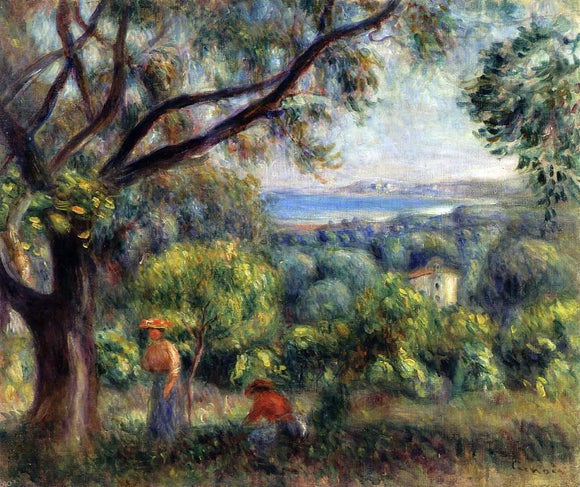  Pierre Auguste Renoir Cagnes Landscape (also known as View of Collettes) - Art Print