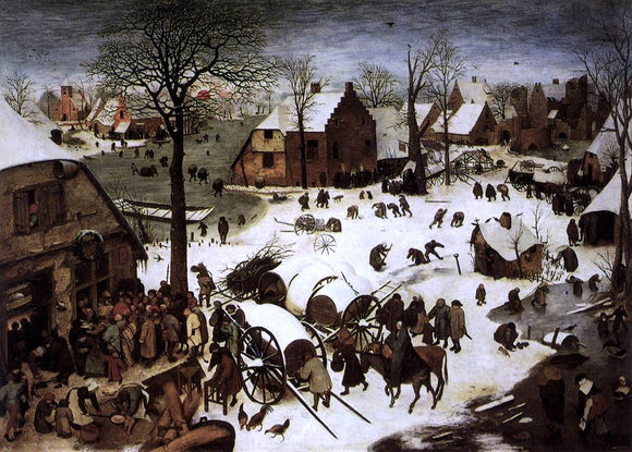  The Elder Pieter Bruegel The Census at Bethlehem - Art Print