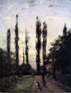  Theodore Clement Steele Evening, Poplars - Art Print