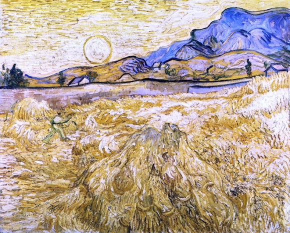  Vincent Van Gogh The Reaper (also known as Enclosed Field with Reaper) - Art Print