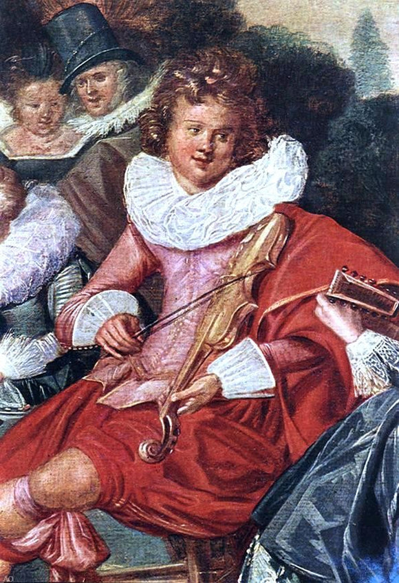  Dirck Hals Amusing Party in the Open Air (detail) - Art Print