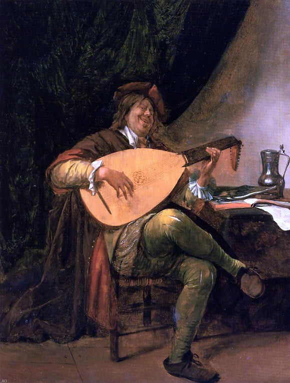  Jan Steen Self Portrait as a Lutenist - Art Print