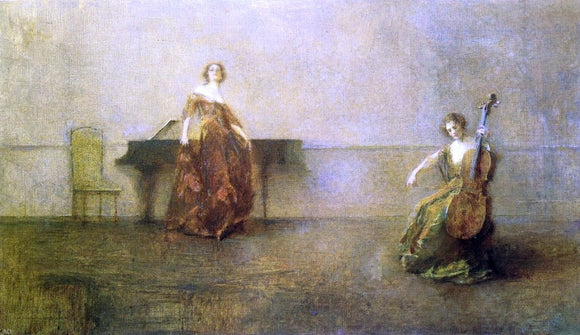  Thomas Wilmer Dewing The Song and the Cello - Art Print