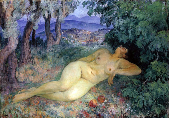  Henri Lebasque A Large Nude at Cannes - Art Print