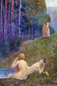  Hippolyte Petitjean Bathers by a Stream - Art Print