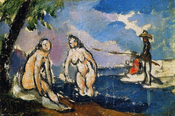  Paul Cezanne Bathers and Fisherman with a Line - Art Print