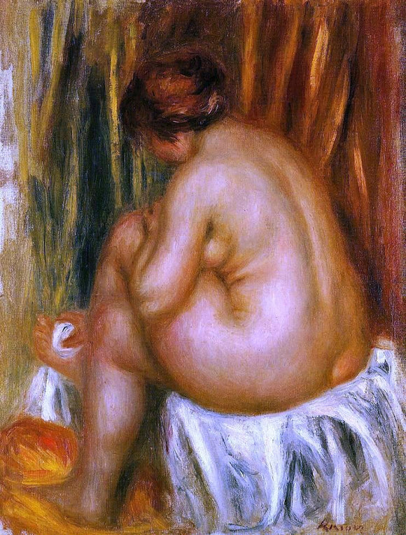  Pierre Auguste Renoir After Bathing (nude study) - Art Print