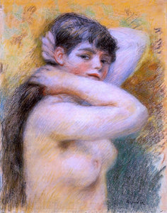  Pierre Auguste Renoir Young Woman at Her Toilette - Art Print