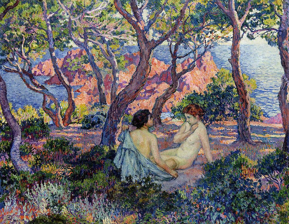  Theo Van Rysselberghe In the Shade of the Pines - Art Print