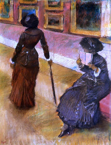  Edgar Degas Mary Cassatt at the Louvre - Art Print