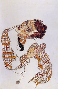  Egon Schiele Self Portrait - Art Print