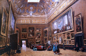  Giuseppe Castiglione View of the Grand Salon Carre in the Louvre - Art Print