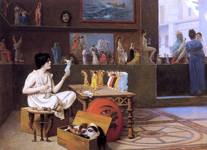  Jean-Leon Gerome Painting Breathes Life into Sculpture - Art Print