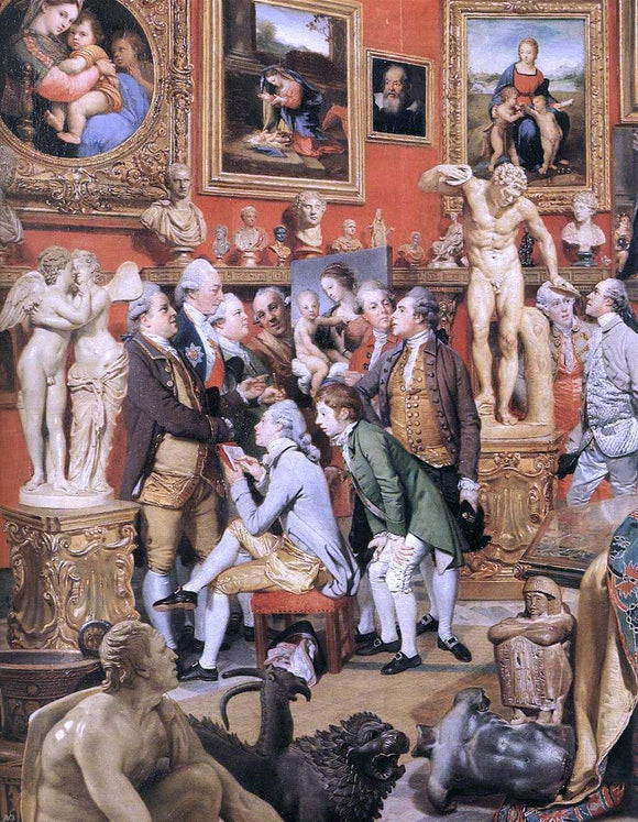  Johann Zoffany The Tribuna of the Uffizi (detail) - Art Print