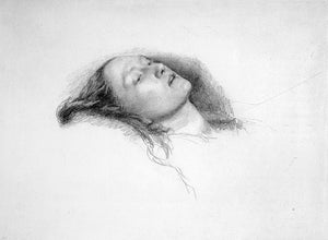  Sir Everett Millais Ophelia (study - Elizabeth Siddall) - Art Print