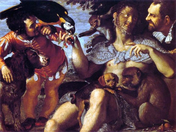  Agostino Carracci Hairy Harry, Mad Peter and Tiny Amon - Art Print