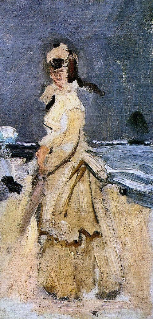  Claude Oscar Monet Camille on the Beach - Art Print