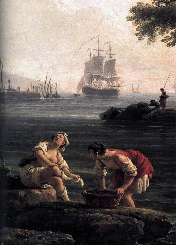  Claude-Joseph Vernet A Seashore (detail) - Art Print