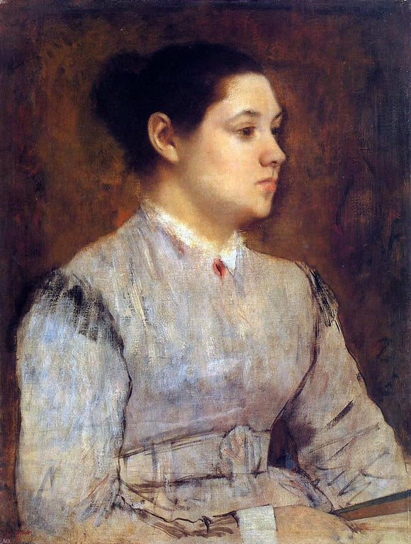  Edgar Degas Portrait of a Young Woman - Art Print