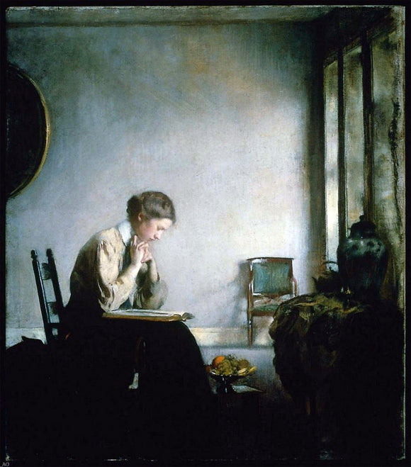  Edmund Tarbell Girl Reading - Art Print