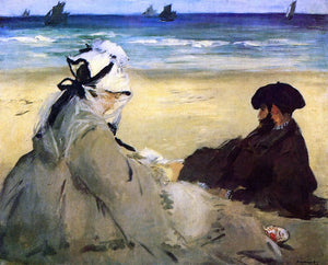  Edouard Manet On the Beach - Art Print