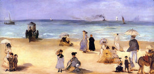  Edouard Manet On the Beach at Boulogne - Art Print