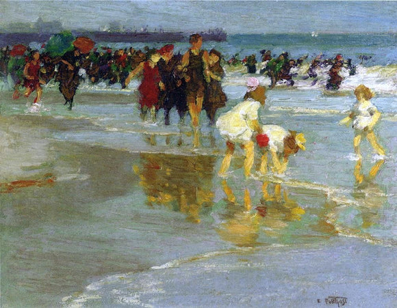  Edward Potthast Bathers - Art Print