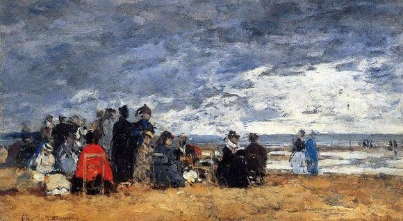  Eugene-Louis Boudin Beach Scene - Art Print