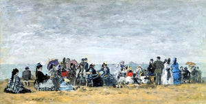  Eugene-Louis Boudin Beach Scene at Trouville - Art Print