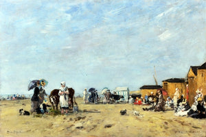  Eugene-Louis Boudin Berck, the Beach - Art Print