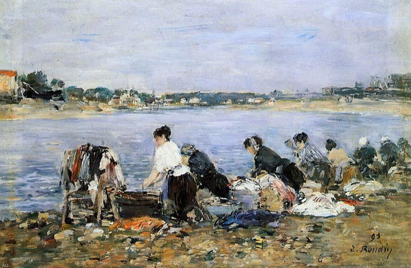  Eugene-Louis Boudin Laundresses - Art Print