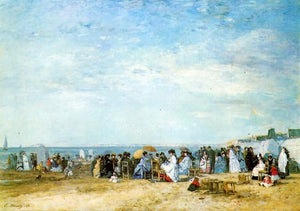  Eugene-Louis Boudin The Beach - Art Print