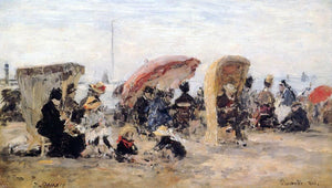  Eugene-Louis Boudin Trouville Beach Scene - Art Print