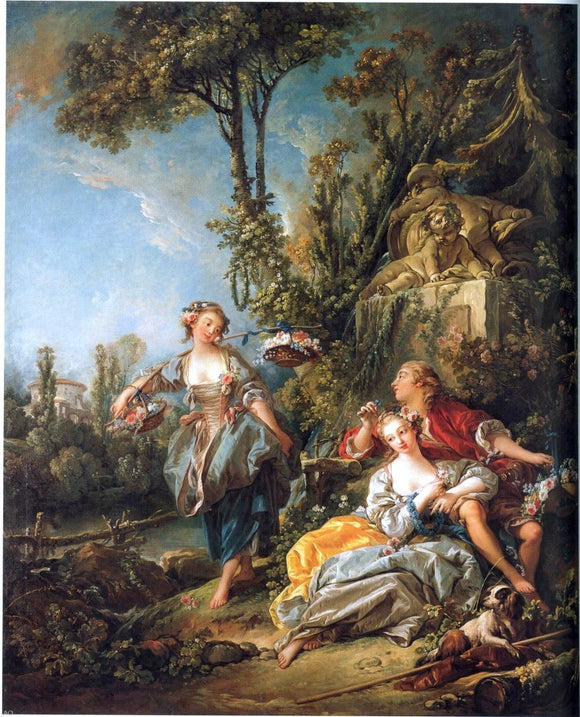  Francois Boucher Lovers in a Park - Art Print