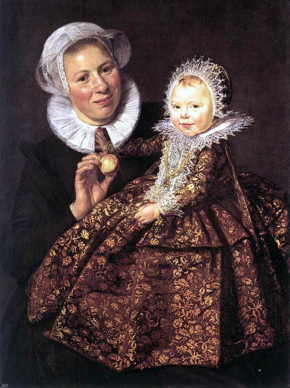  Frans Hals Catharina Hooft with her Nurse - Art Print