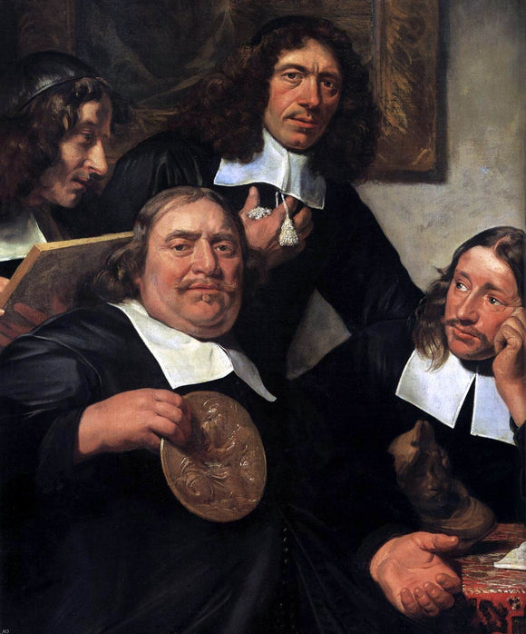  Jan De Bray The Governors of the Guild of St Luke, Haarlem (detail) - Art Print