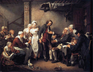  Jean Baptiste Greuze L'Accordee de Village - Art Print