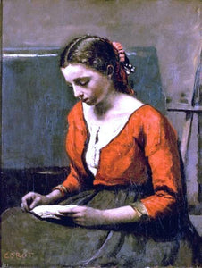  Jean-Baptiste-Camille Corot Girl Reading - Art Print